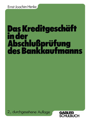 cover image of Das Kreditgeschäft in der Abschlußprüfung des Bankkaufmanns